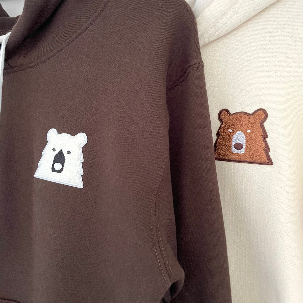 Fuzzy Bear Pop Over Hoodie - Brown