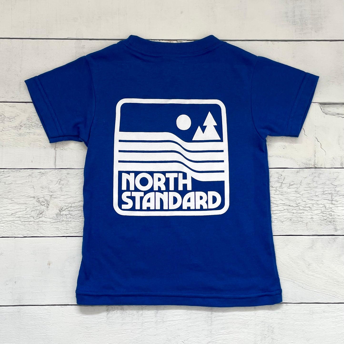 Kids Parks & Rec Tee - Royal with White