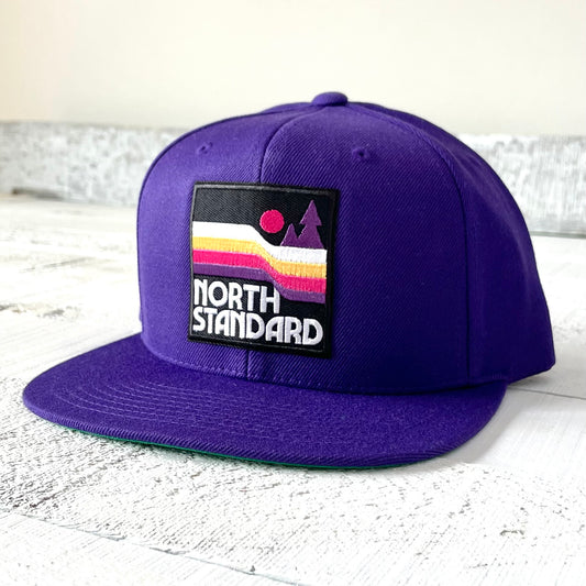 Snapback - Purple with Waves