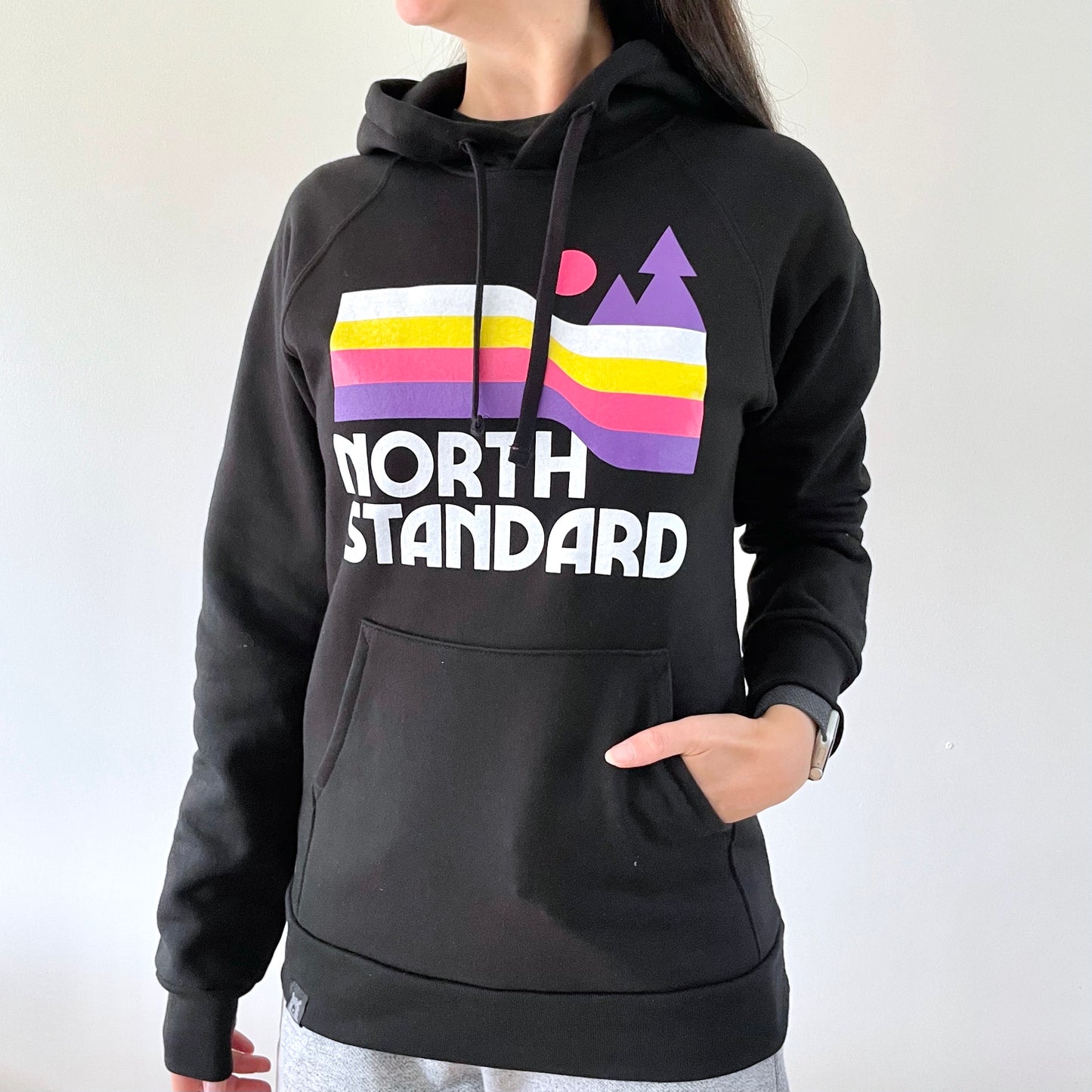 Waves Pop Over Hoodie - Black