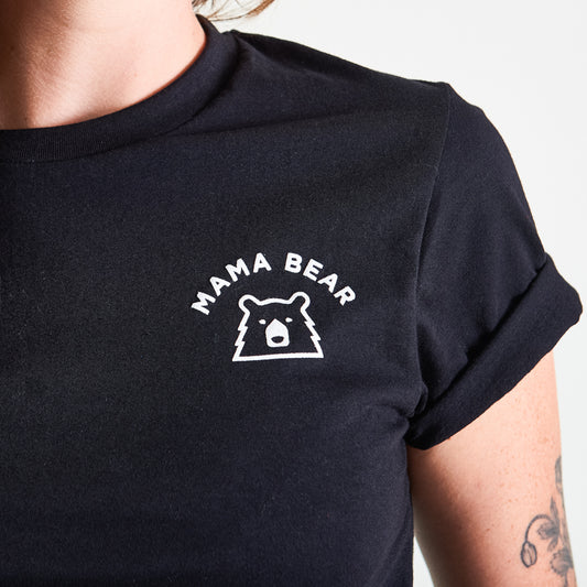 Mama Bear Tee - Black with White