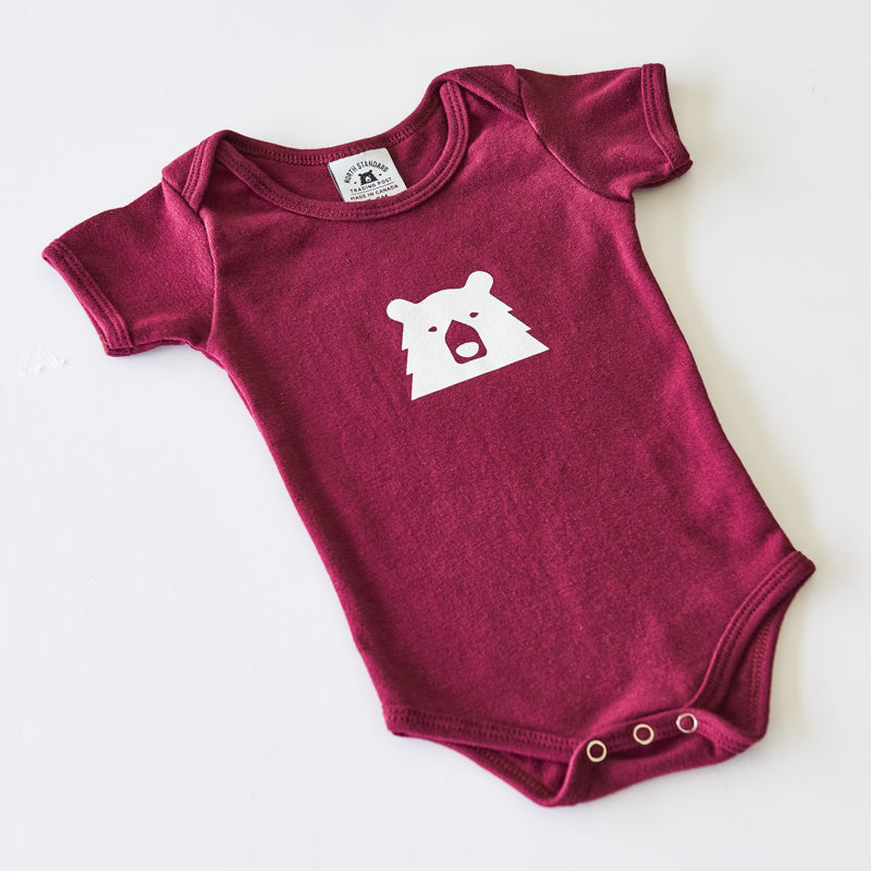 Maroon 2024 baby onesie