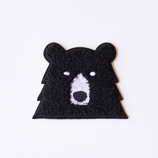 Patch - Chenille Bear - Black