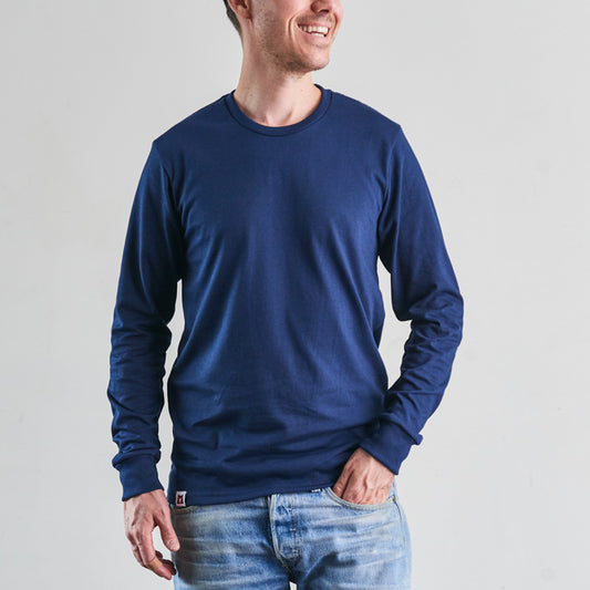 BASICS Heavyweight Long Sleeve Tee - Navy