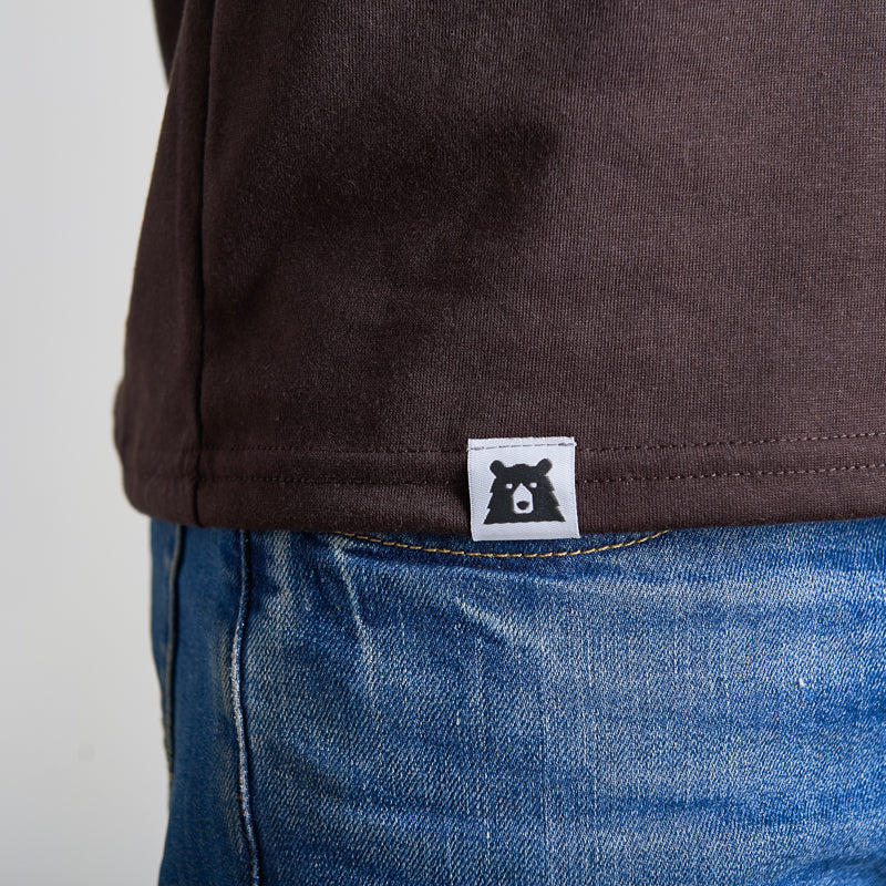 BASICS Perfect Crew Tee - Chocolate Brown