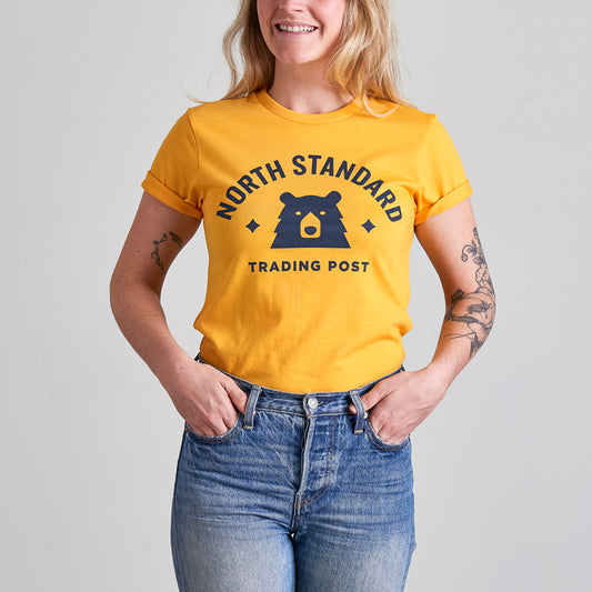 Varsity Tee - Golden Yellow with Navy