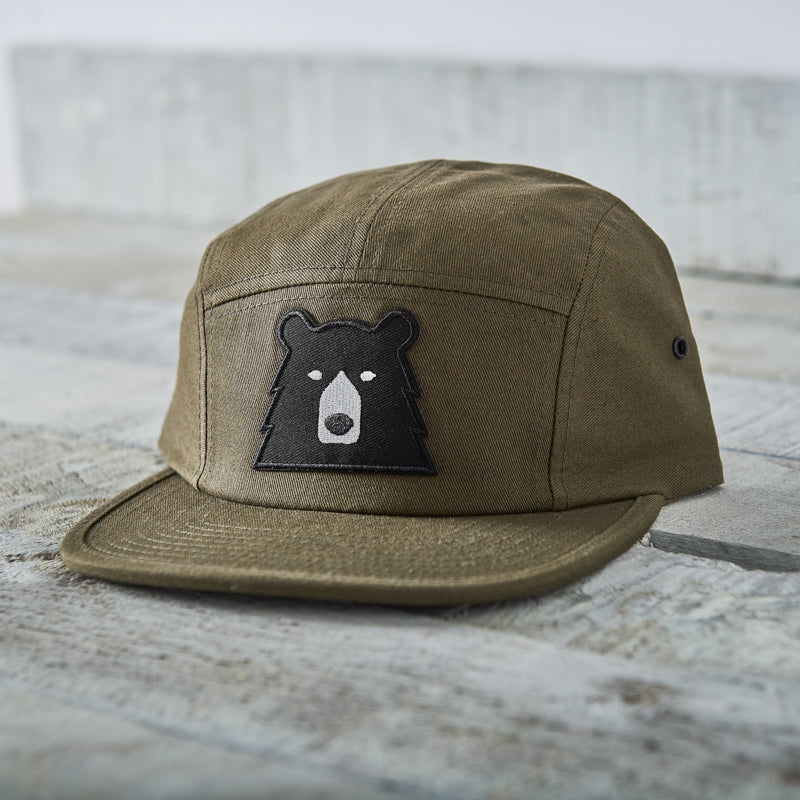5 Panel - Olive with Black Bear