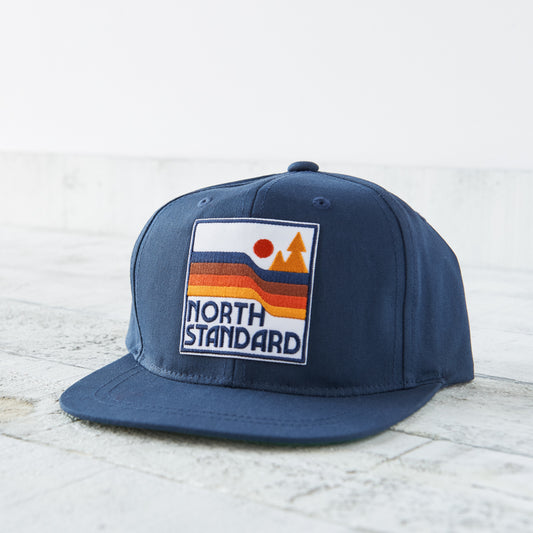 Kids Snapback - Navy with Waves