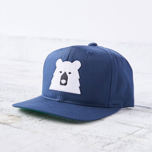 Kids Snapback - Navy with Polar Bear