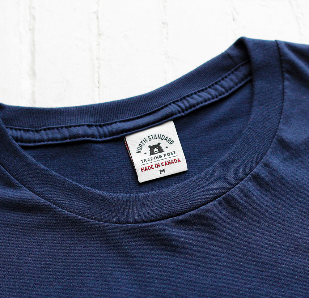 Varsity Tee - Navy with White