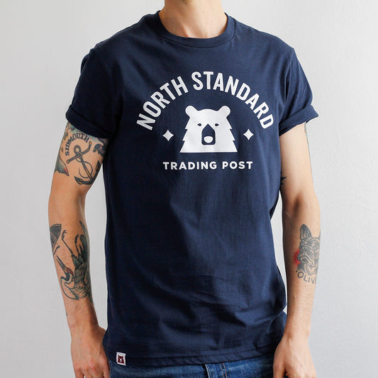 Varsity Tee - Navy with White