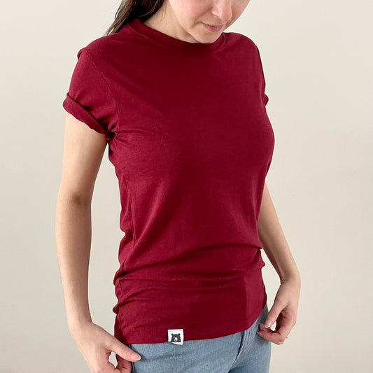 BASICS Super Soft Eco Tee - Maroon