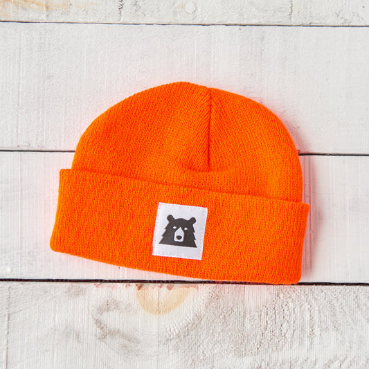 Baby Bear Toque - Neon Orange