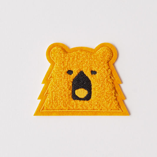 Patch - Chenille Bear - Gold