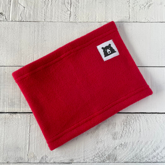 Kids Fleece Neck Warmer - Red