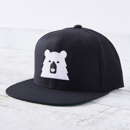 Snapback - Black with Polar Bear