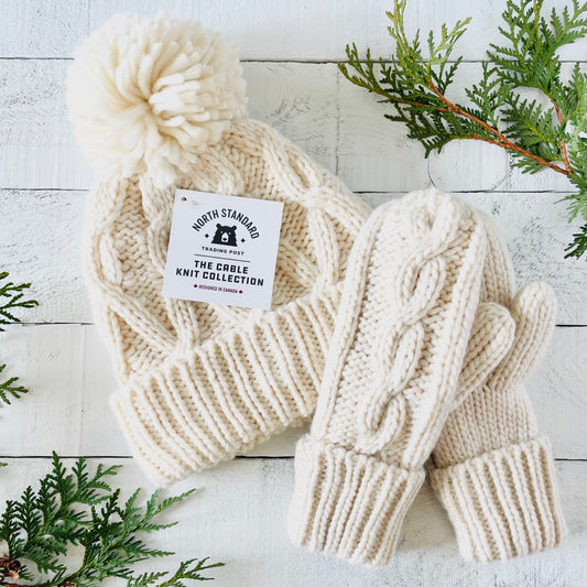 Chunky Cable Knit Bundle - Cream
