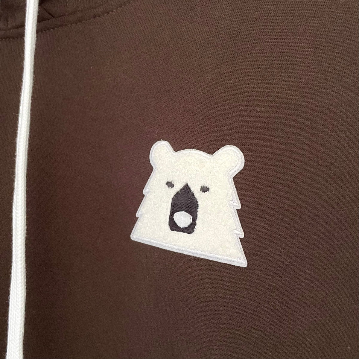 Fuzzy Bear Pop Over Hoodie - Brown
