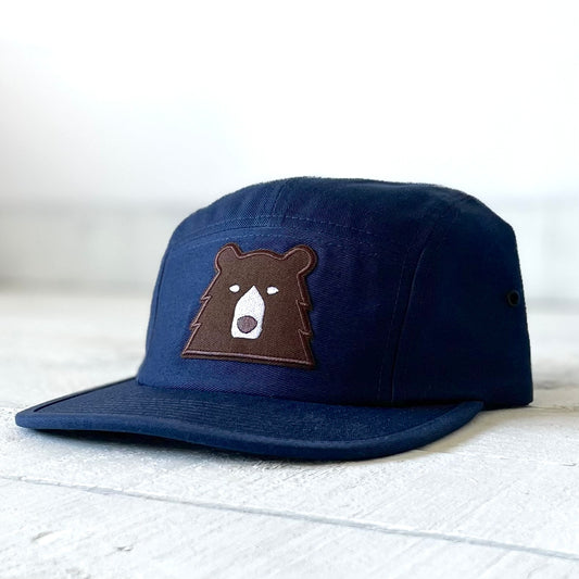 5 Panel - Navy with Brown Bear
