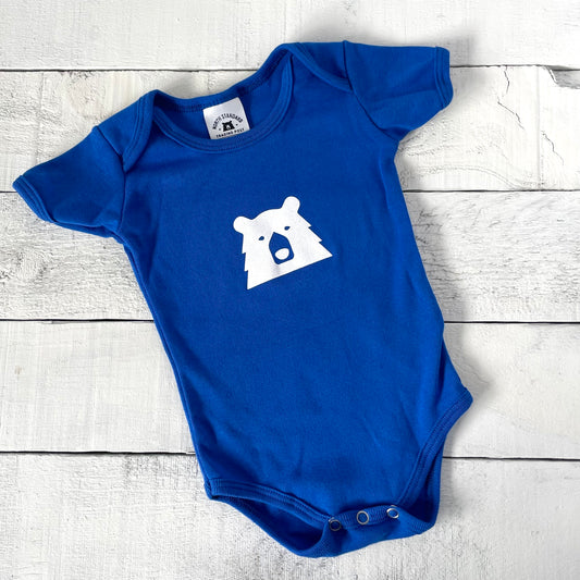 Baby Mascot Onesie - Royal with White