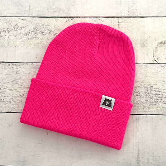 Bear Toque - Neon Pink