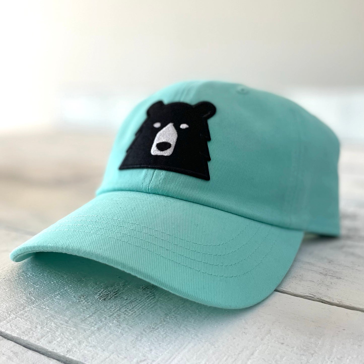 Camp Hat - Mint with Black Bear
