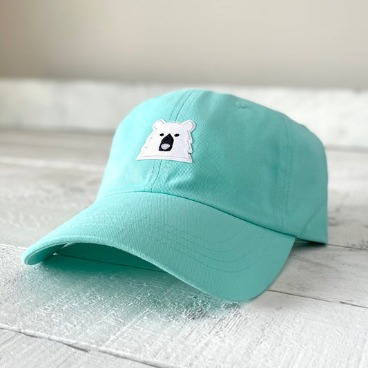 Camp Hat - Mint with Lil White Bear