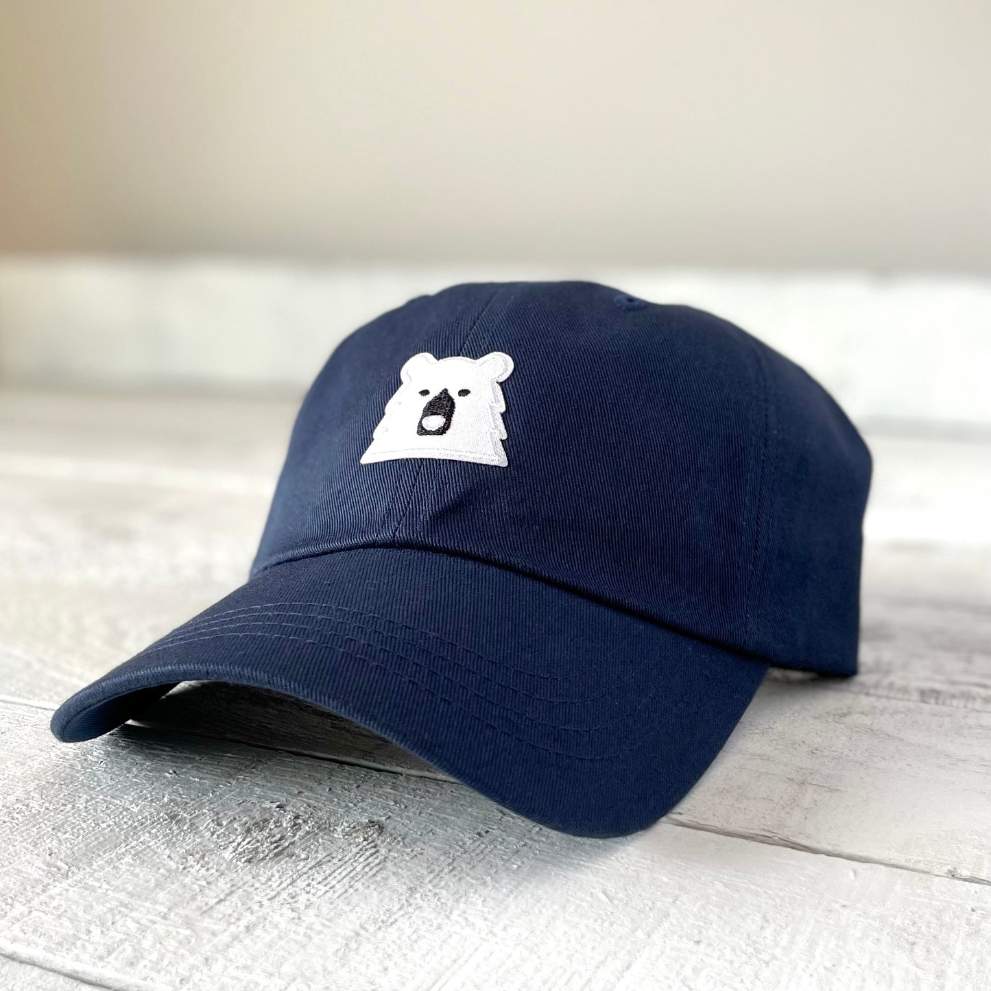 Camp Hat - Navy with Lil White Bear