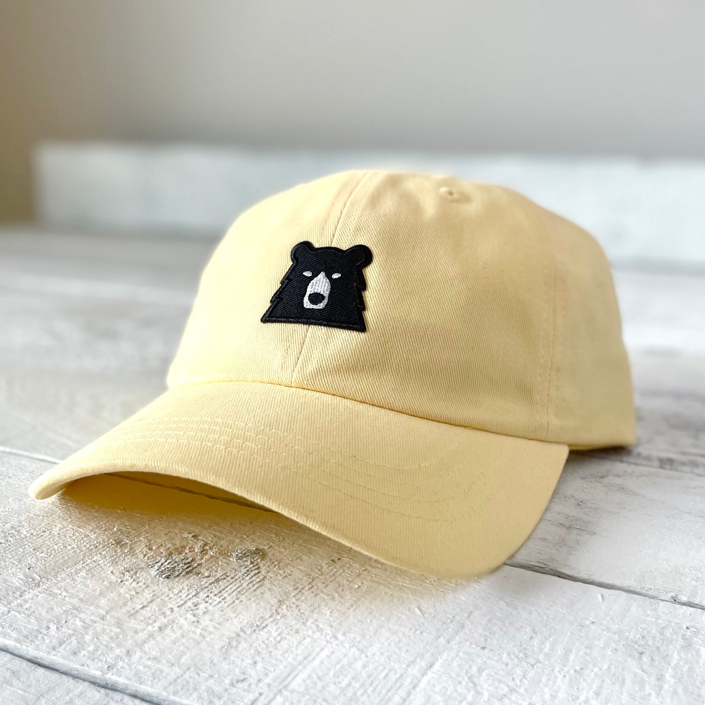 Camp Hat - Yellow with Lil Black Bear