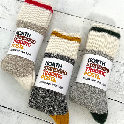 Chunky Wool Work Sock - 3 pairs