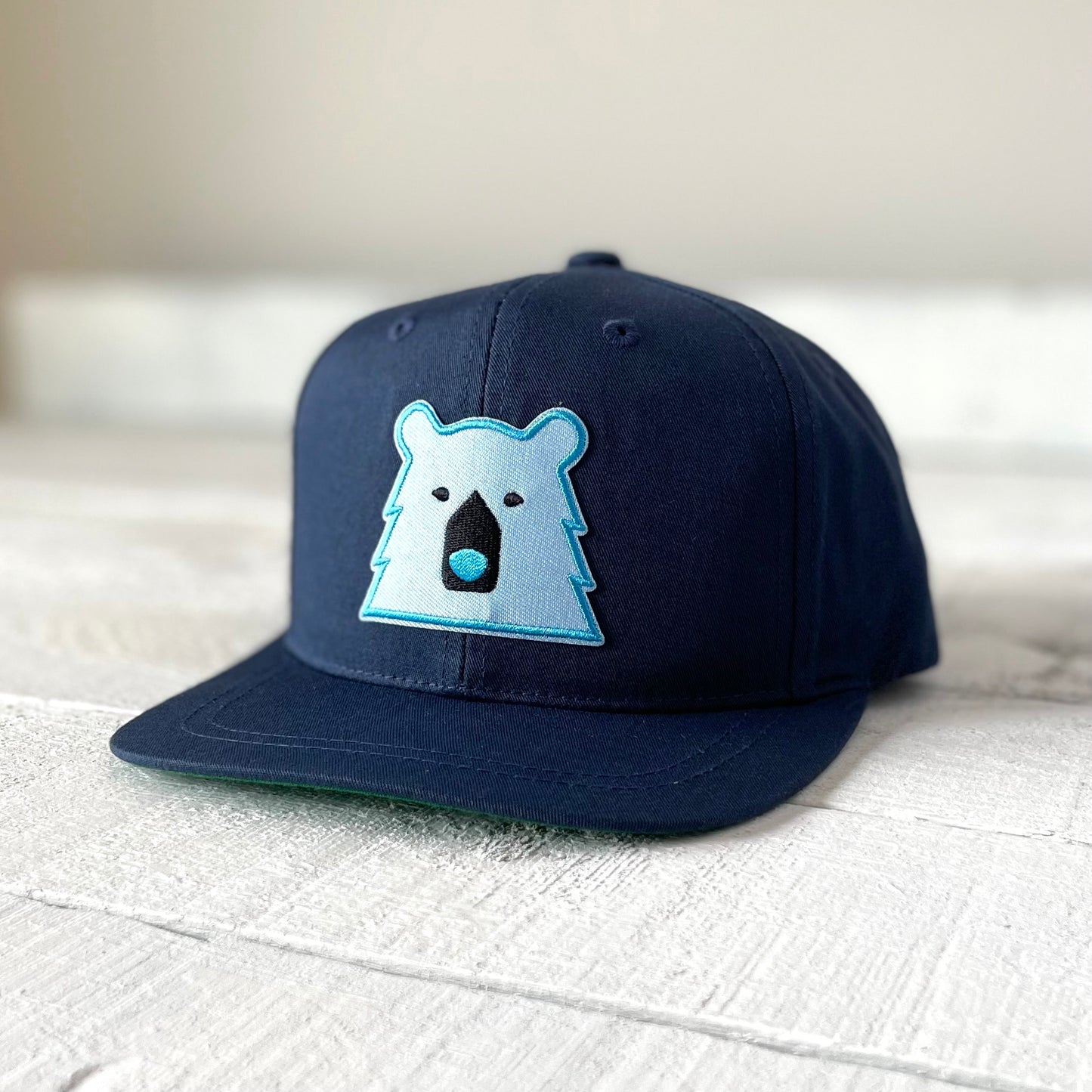 Kids Snapback - Navy with Blue Bear