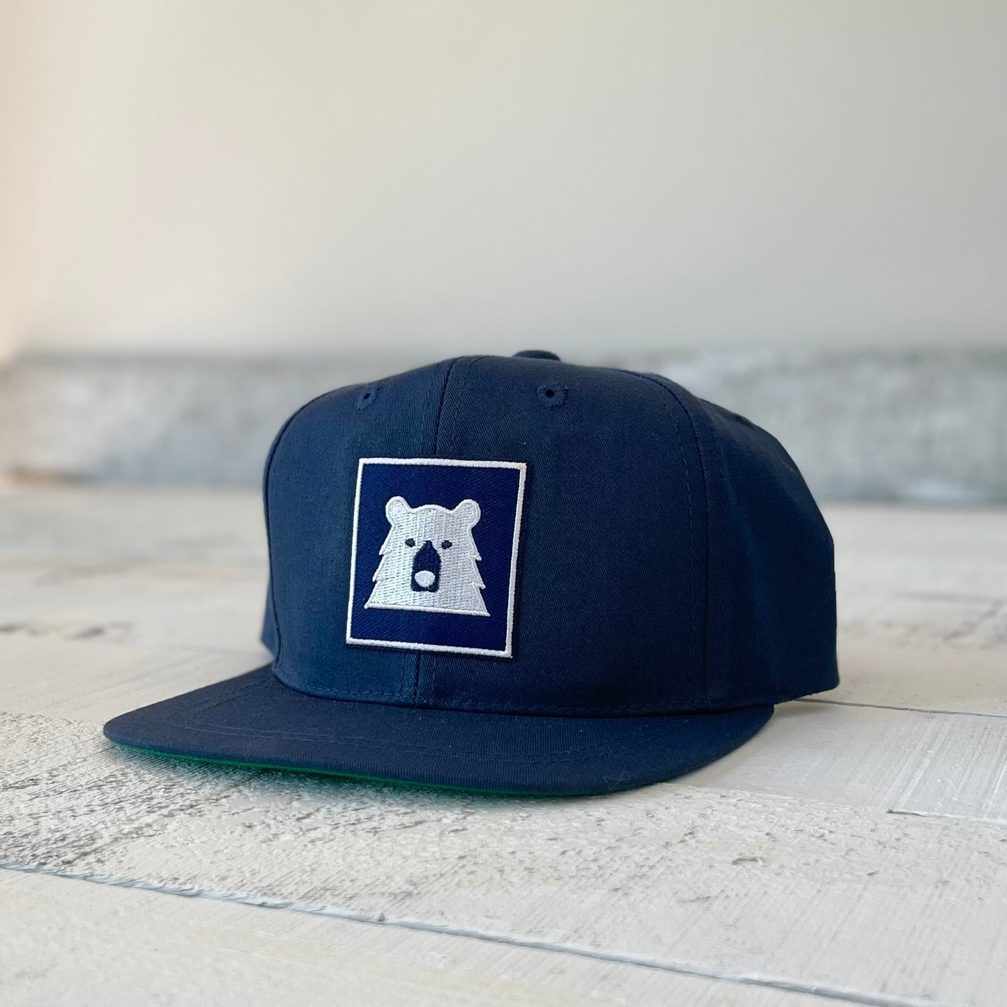 Kids Snapback - Navy with Framed Bear