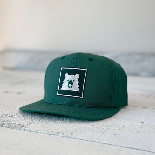 Kids Snapback - Spruce with Framed Bear