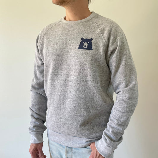 Mascot Crew Sweatshirt - Ash Marl with Navy