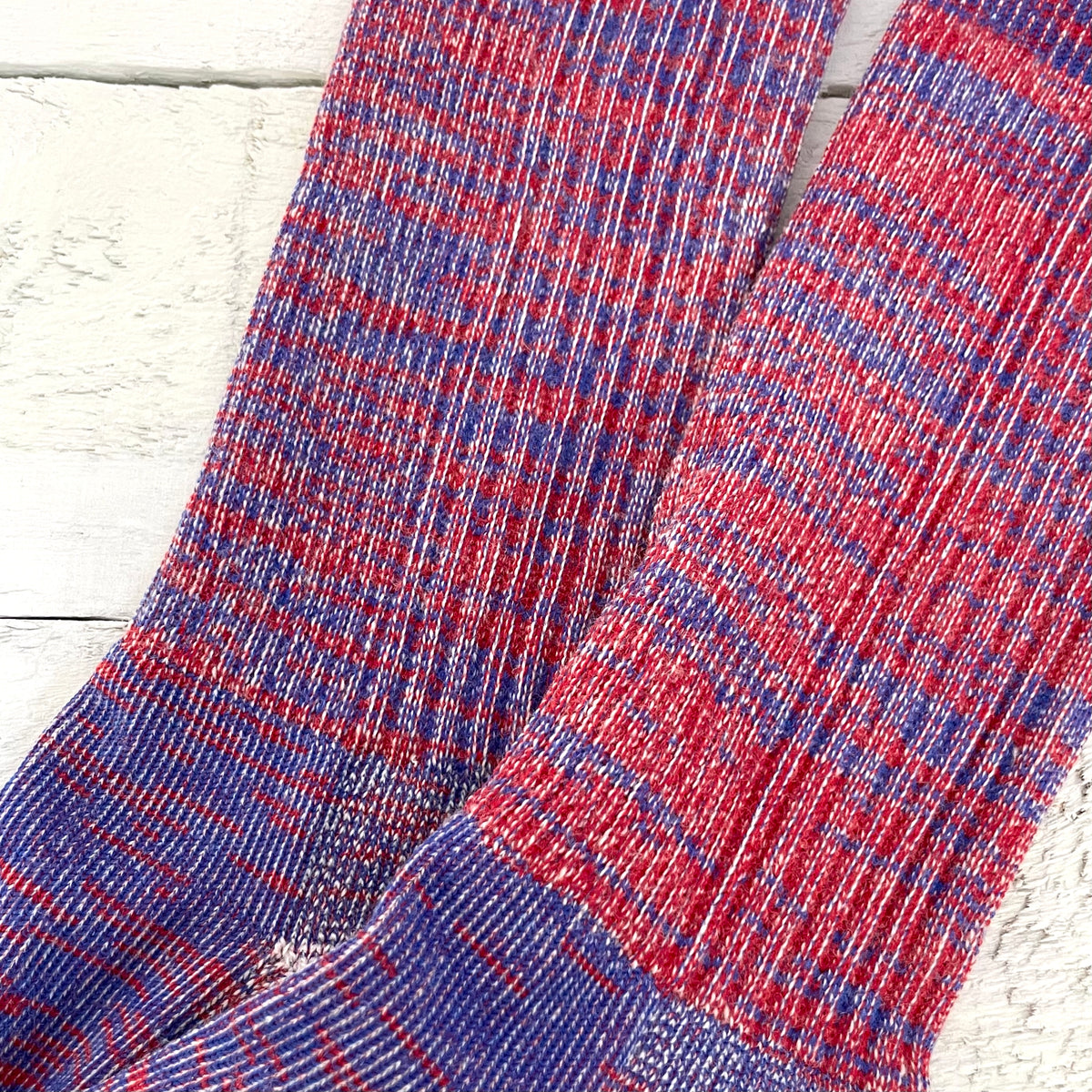 Merino Wool Hike Socks - Red/Royal