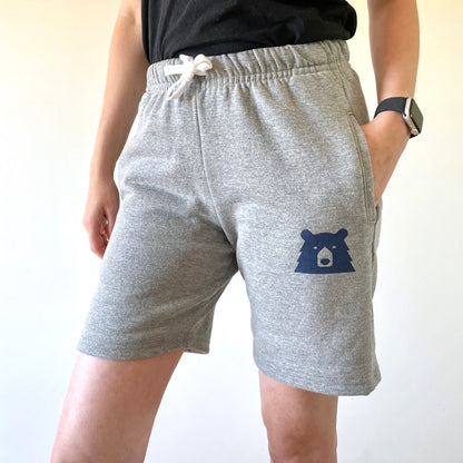 Relaxed Sweat Shorts - Grey Marl with Navy