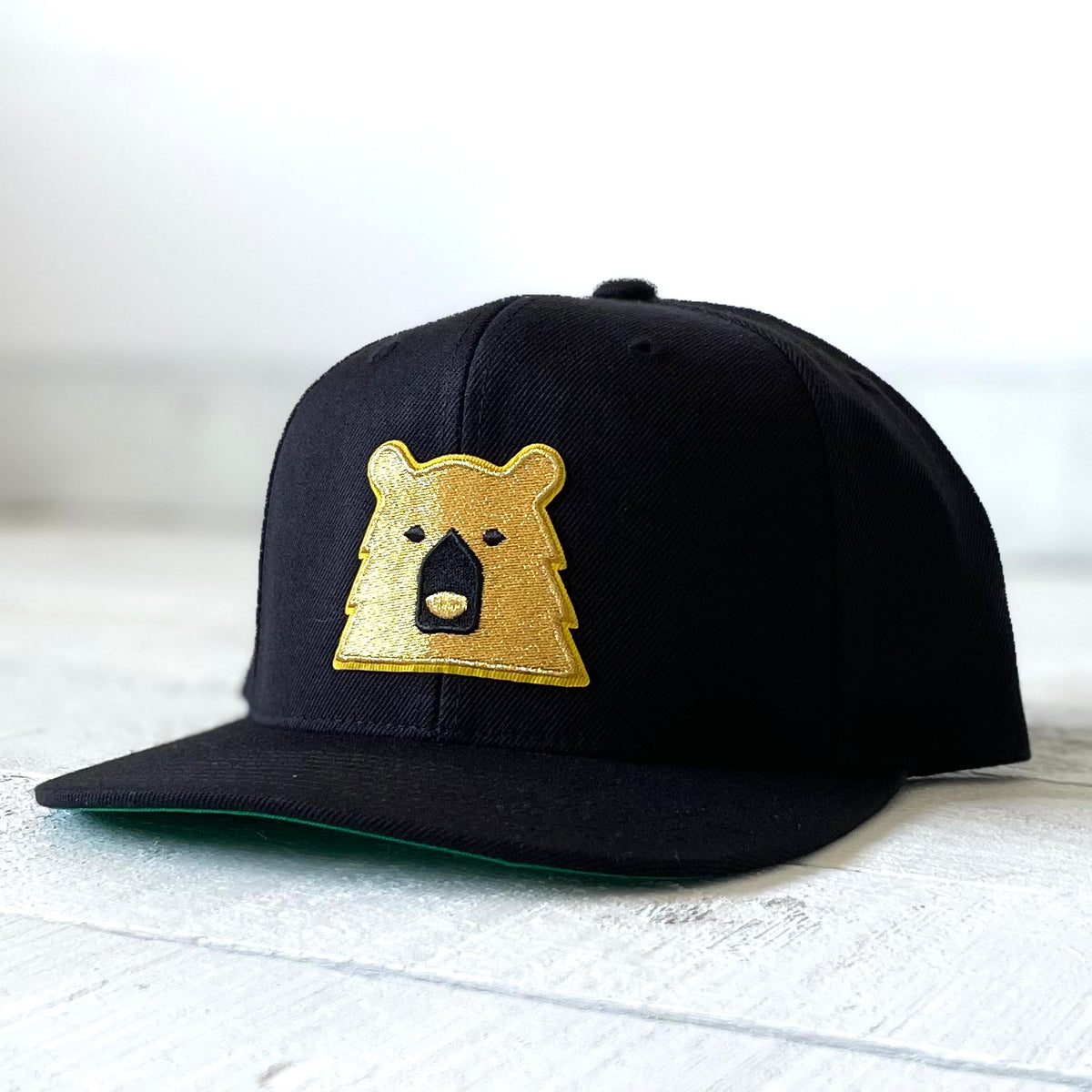 Snapback - Black with Sparkle Bear