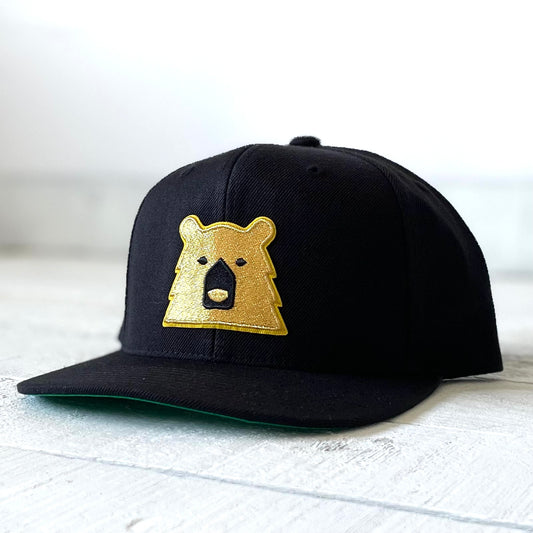 Snapback - Black with Sparkle Bear