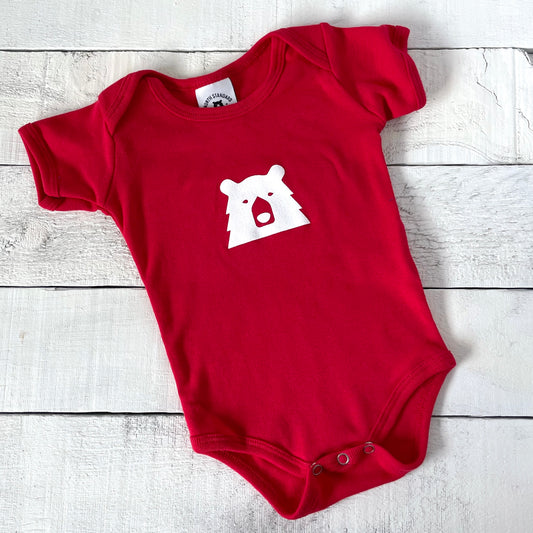 Baby Mascot Onesie - Red with White