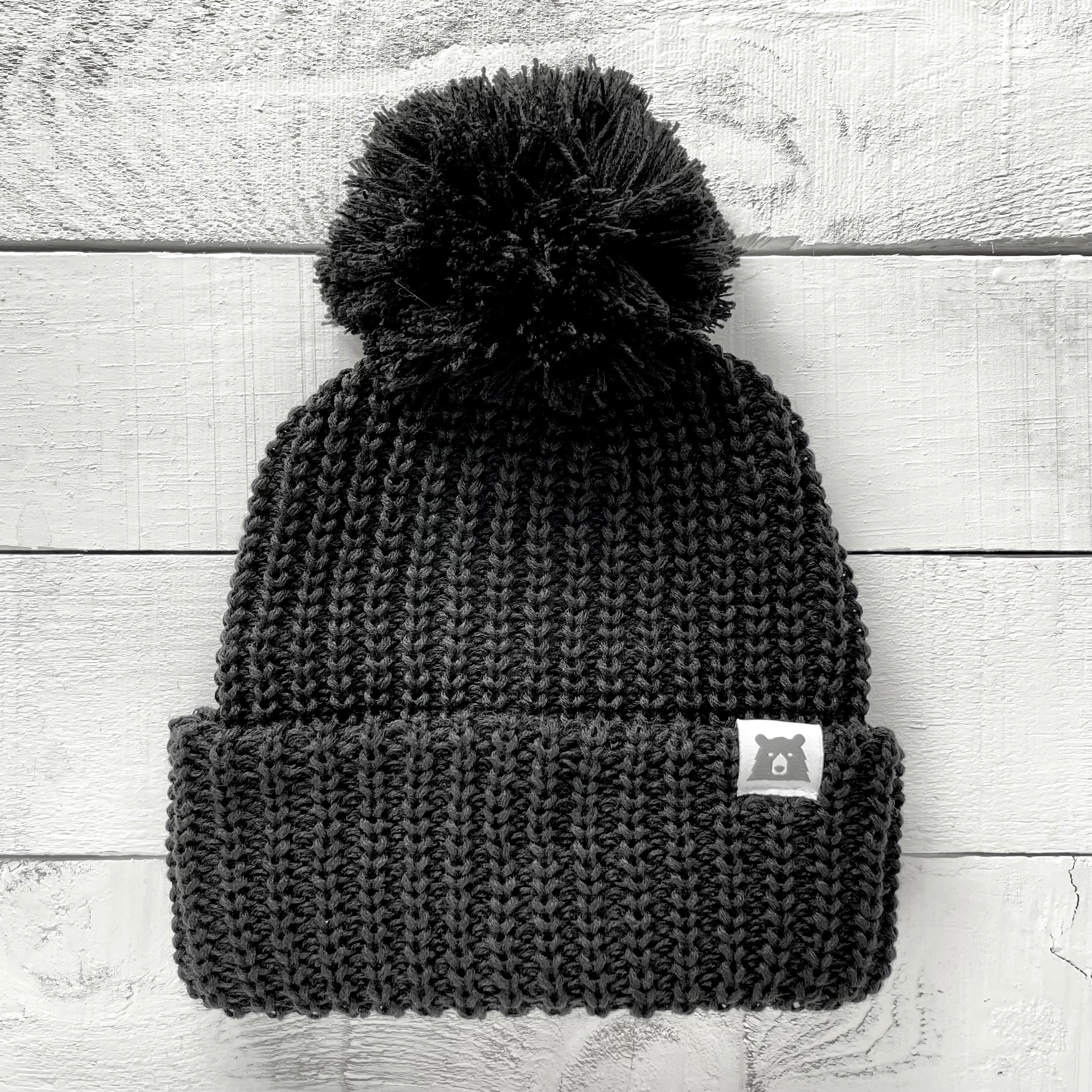 Oversized Chunky Knit Toque - Black – North Standard