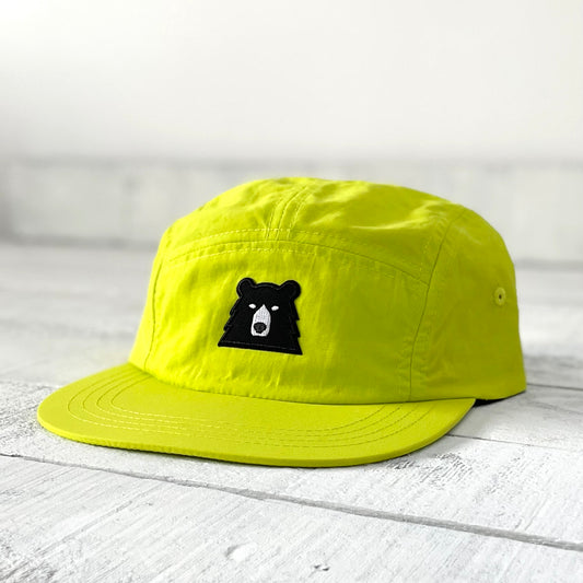Surf Hat - Neon Yellow with Lil Black Bear