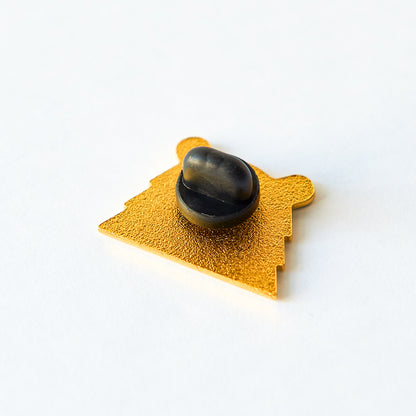 Enamel Pin - Black/Gold Bear