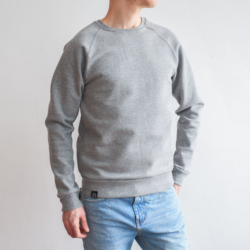 BASICS Classic Crew Sweatshirt - Grey Marl