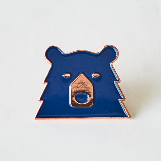 Enamel Pin - Navy/Copper Bear