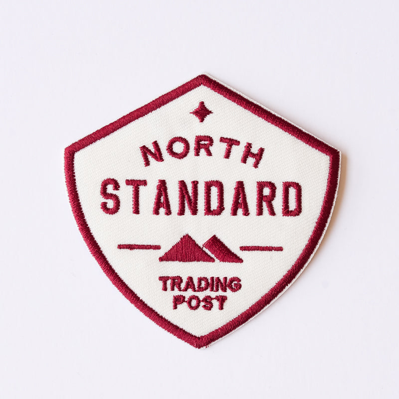 Patch - Shield - White/Maroon
