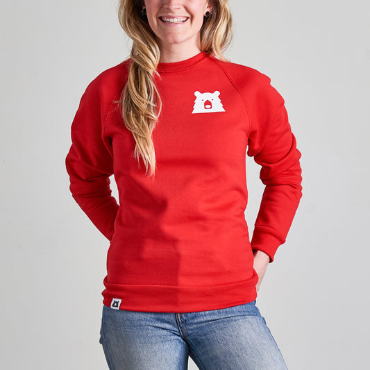 Mascot Crew Sweatshirt - Red with White