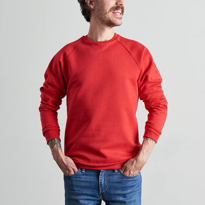 BASICS Classic Crew Sweatshirt - Red