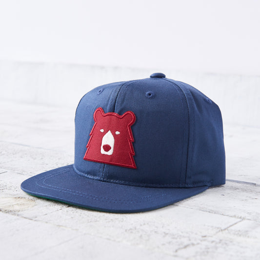Youth Snapback - Navy with Red Bear