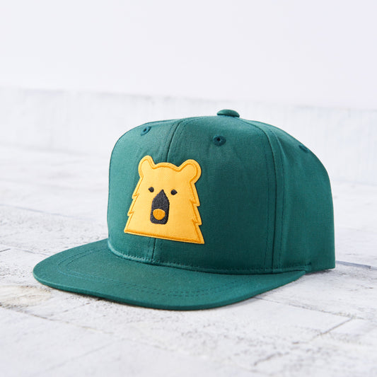 Kids Snapback - Spruce with Golden Yellow Bear