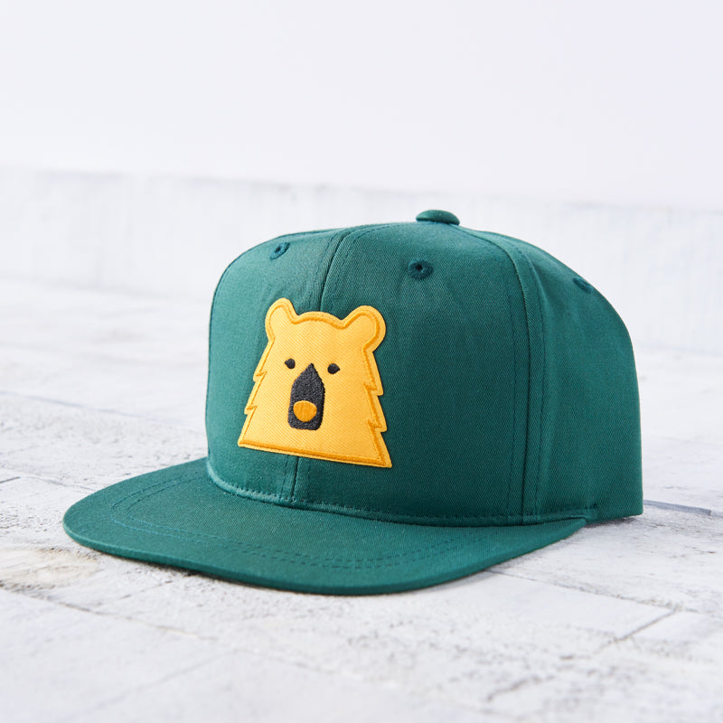 Youth Snapback - Spruce with Golden Yellow Bear